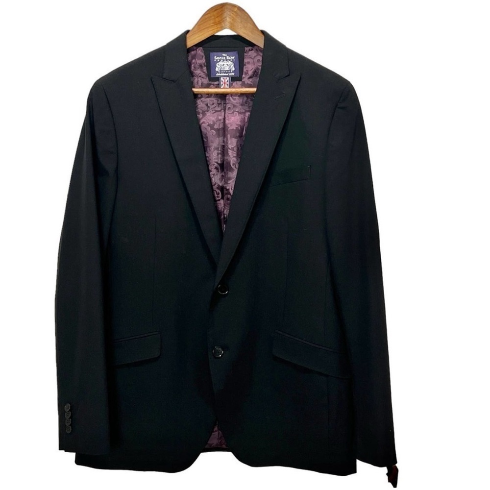 Savile Row Brixton Men's Black Suit Jacket size 38R
